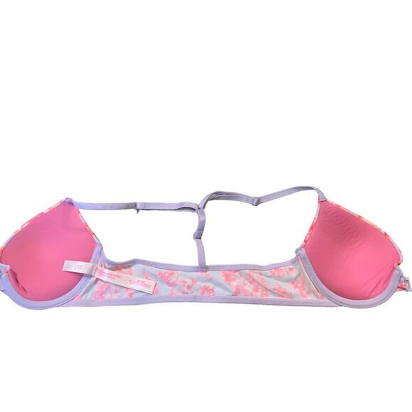 Pink Victoria’s Secret Wear Everywhere Push Up Bra Floral Size 32B - Picture 6 of 8